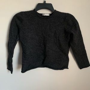 Sarah Spencer Sweaters - Grey Cropped Sweater Sarah Spencer Sweaters - Grey Cropped Sweater